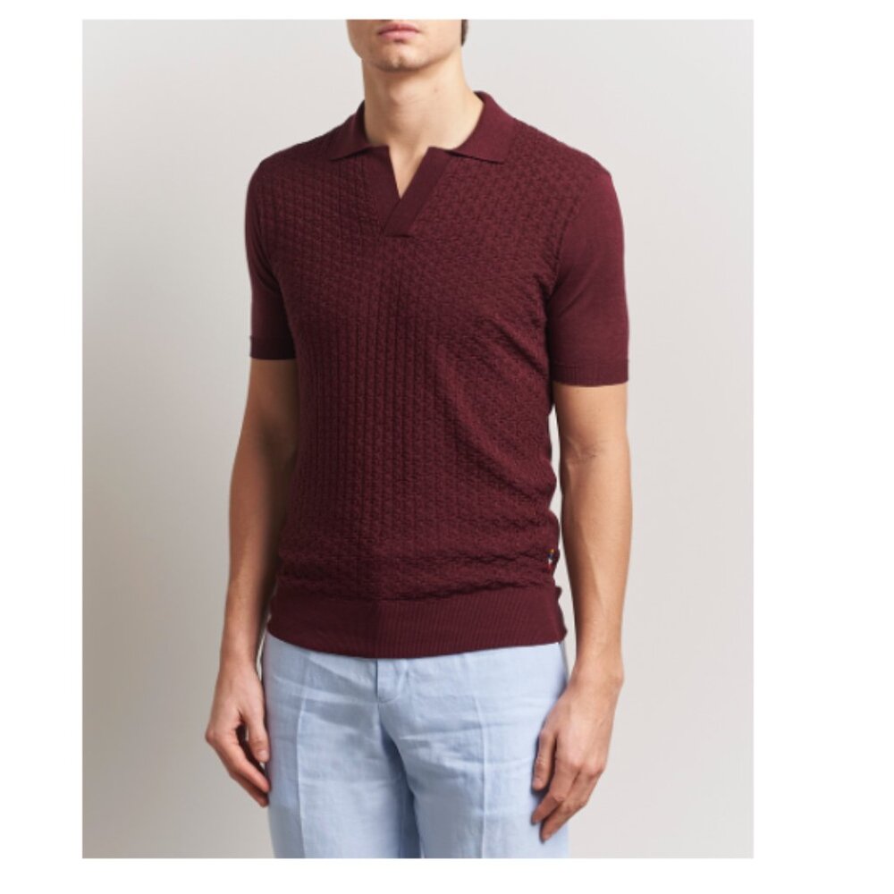 Orlebar Brown Burgundy Polo Shirt